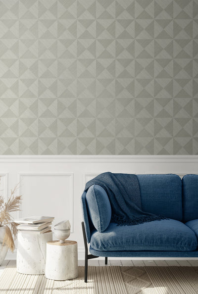 product image for Geo Inlay Peel & Stick Wallpaper in Lunar Grey by Stacy Garcia 36