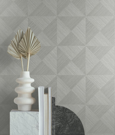 product image for Geo Inlay Peel & Stick Wallpaper in Lunar Grey by Stacy Garcia 56