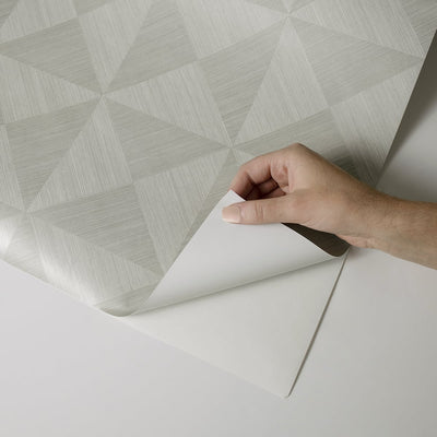 product image for Geo Inlay Peel & Stick Wallpaper in Lunar Grey by Stacy Garcia 12