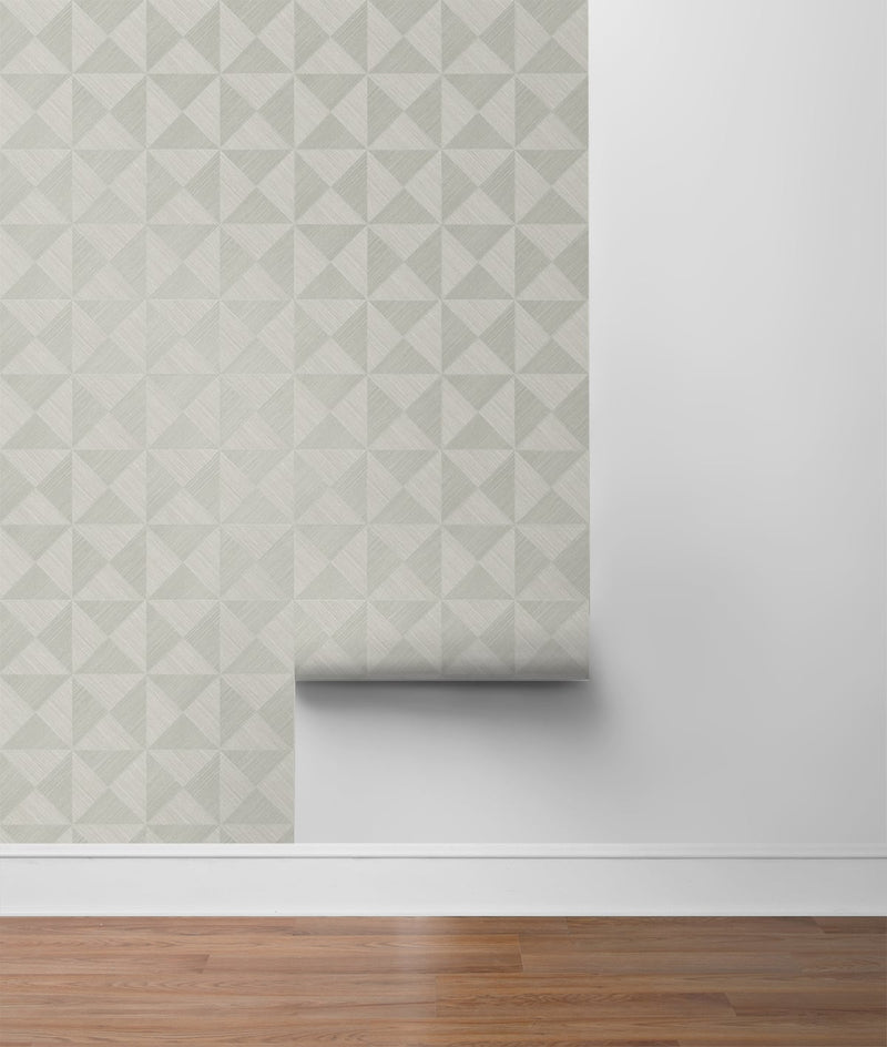 media image for Geo Inlay Peel & Stick Wallpaper in Lunar Grey by Stacy Garcia 235