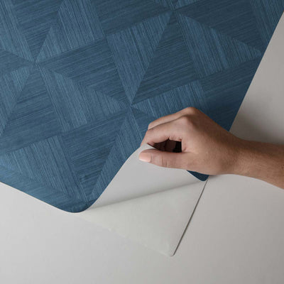 product image for Geo Inlay Peel & Stick Wallpaper in Denim Blue by Stacy Garcia 98