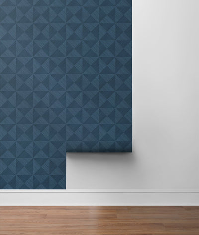 product image for Geo Inlay Peel & Stick Wallpaper in Denim Blue by Stacy Garcia 17