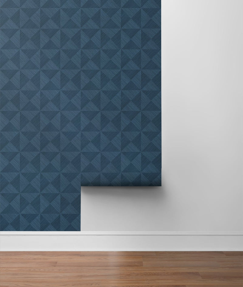 media image for Geo Inlay Peel & Stick Wallpaper in Denim Blue by Stacy Garcia 256