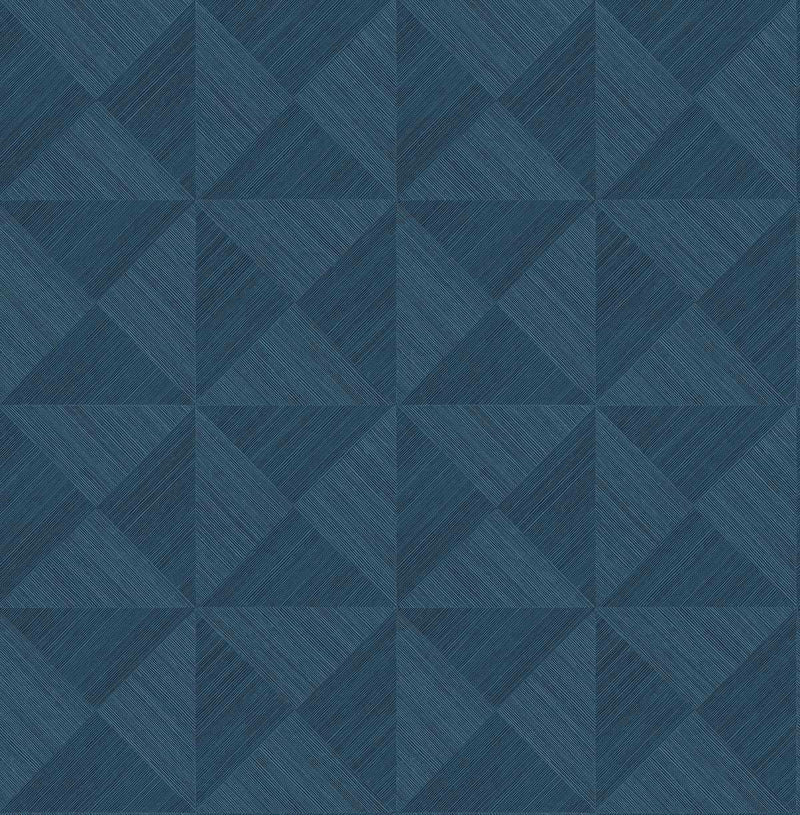 media image for Geo Inlay Peel & Stick Wallpaper in Denim Blue by Stacy Garcia 253