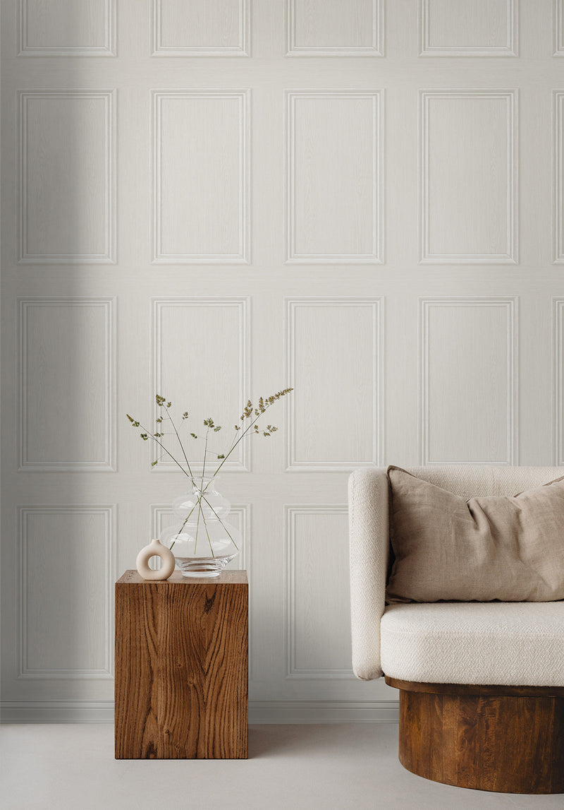 media image for Faux Wood Panel Peel & Stick Wallpaper in Dove by Stacy Garcia 247