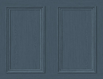 product image for Faux Wood Panel Peel & Stick Wallpaper in Denim Blue by Stacy Garcia 59