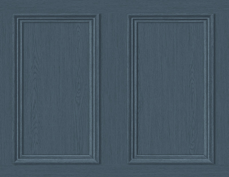 media image for Faux Wood Panel Peel & Stick Wallpaper in Denim Blue by Stacy Garcia 283