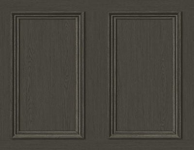 product image for Faux Wood Panel Peel & Stick Wallpaper in Charcoal by Stacy Garcia 49