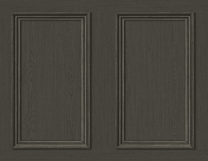 media image for Faux Wood Panel Peel & Stick Wallpaper in Charcoal by Stacy Garcia 235