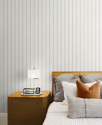 product image for Faux Wooden Slats Peel & Stick Wallpaper in Dove by Stacy Garcia 35