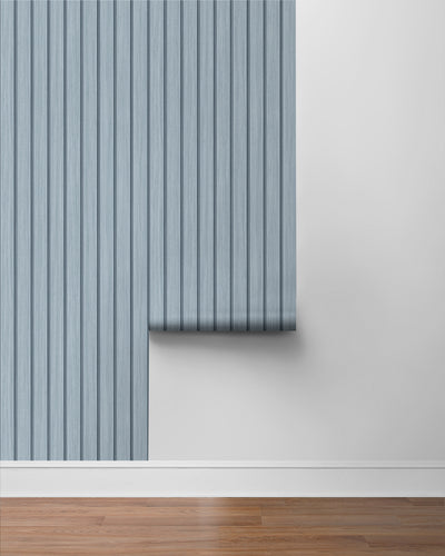 product image for Faux Wooden Slats Peel & Stick Wallpaper in Blue Skies by Stacy Garcia 28