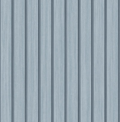 product image of Faux Wooden Slats Peel & Stick Wallpaper in Blue Skies by Stacy Garcia 519