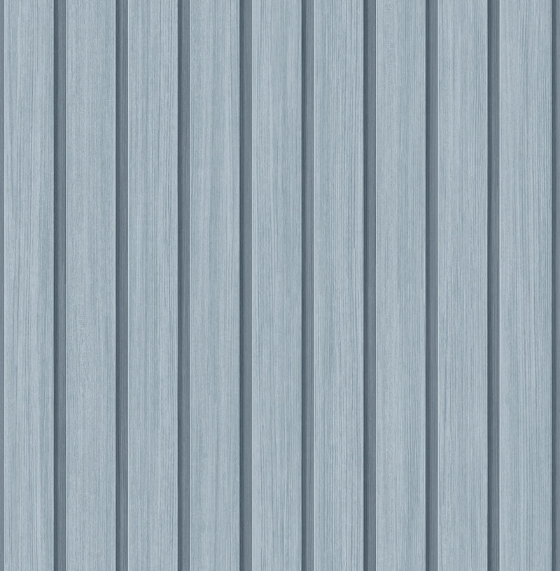 media image for Faux Wooden Slats Peel & Stick Wallpaper in Blue Skies by Stacy Garcia 251