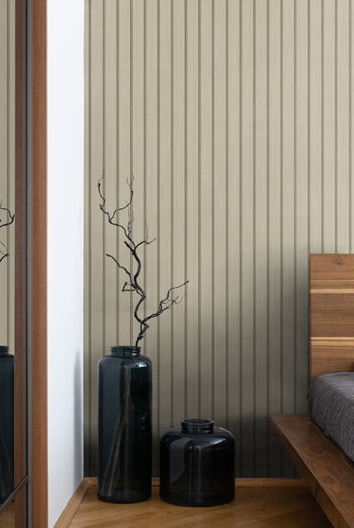 product image for Faux Wooden Slats Peel & Stick Wallpaper in Neutral by Stacy Garcia 47