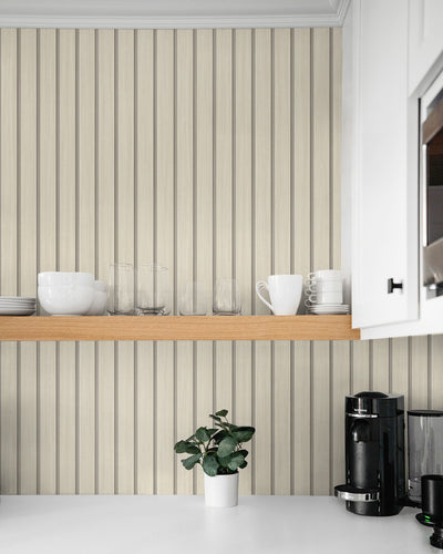 product image for Faux Wooden Slats Peel & Stick Wallpaper in Neutral by Stacy Garcia 22