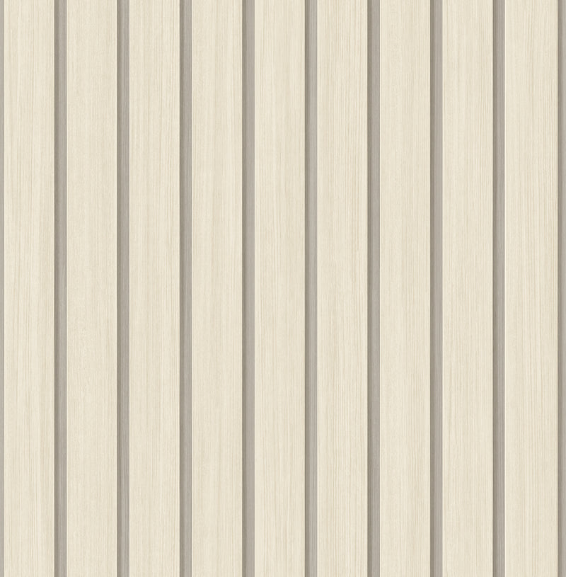 media image for Sample Faux Wooden Slats Peel & Stick Wallpaper in Neutral by Stacy Garcia 278