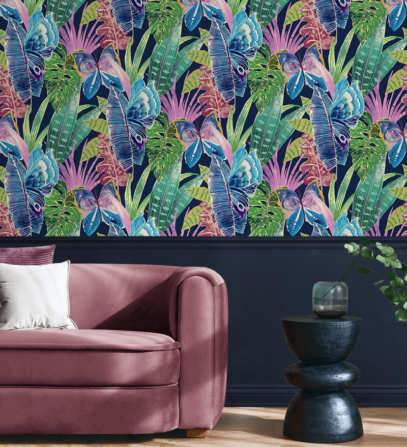 media image for Mariposa Peel & Stick Wallpaper in Azurite 299