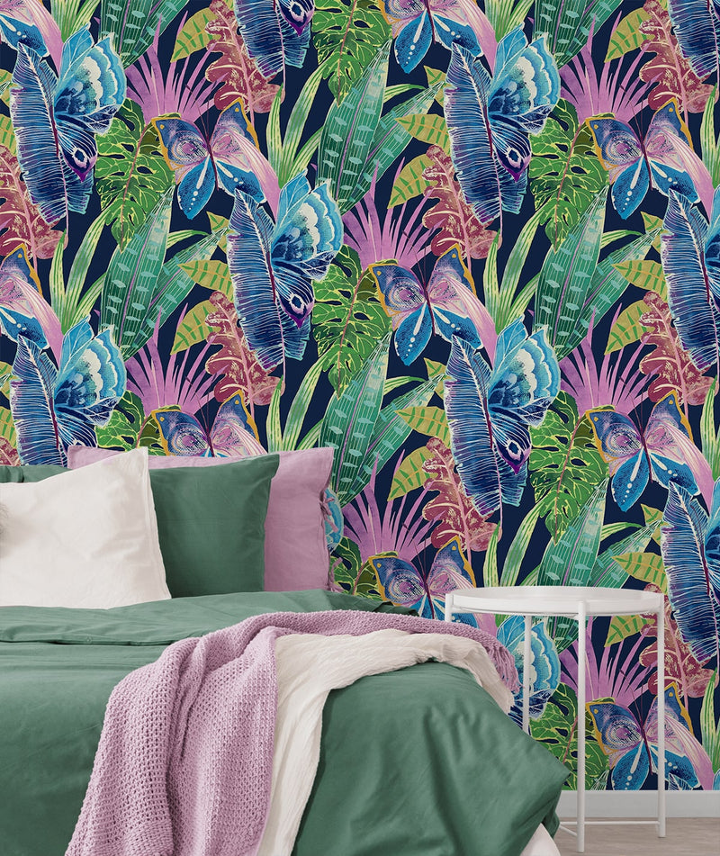 media image for Mariposa Peel & Stick Wallpaper in Azurite 290