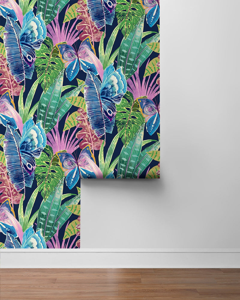 media image for Mariposa Peel & Stick Wallpaper in Azurite 258