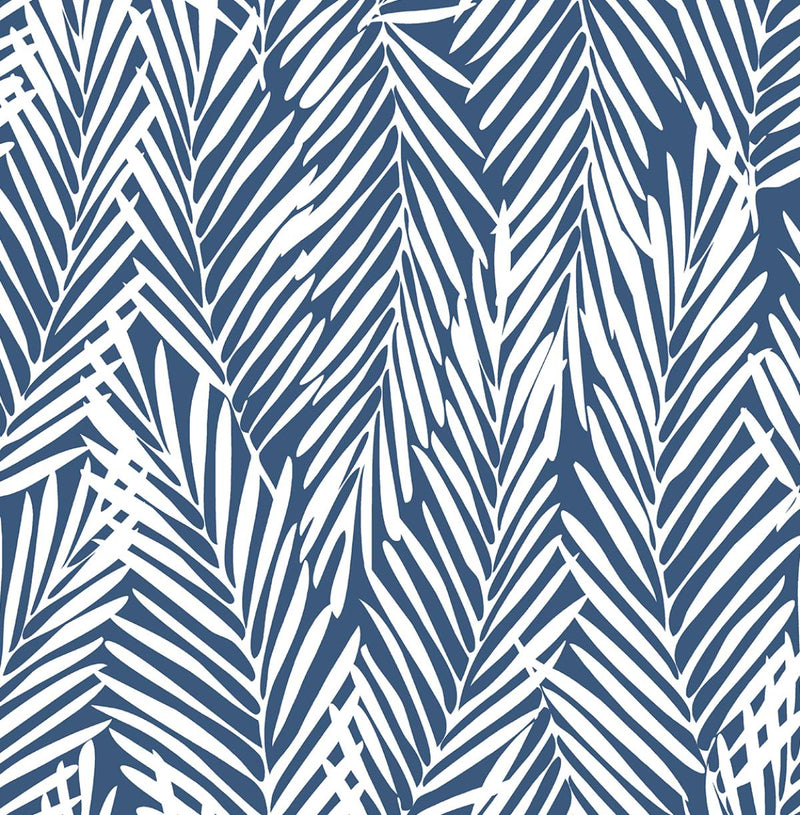 media image for Mod Palm Peel & Stick Wallpaper in Coastal Blue 295