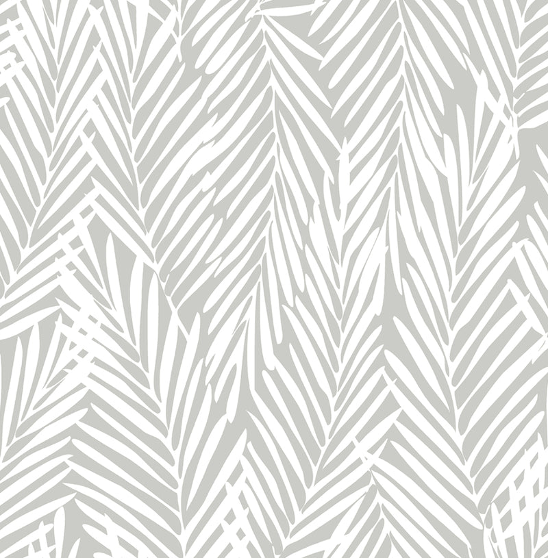 media image for Mod Palm Peel & Stick Wallpaper in Harbor Grey 23
