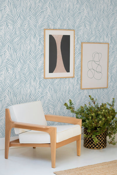 product image for Mod Palm Peel & Stick Wallpaper in Blue Skies 87
