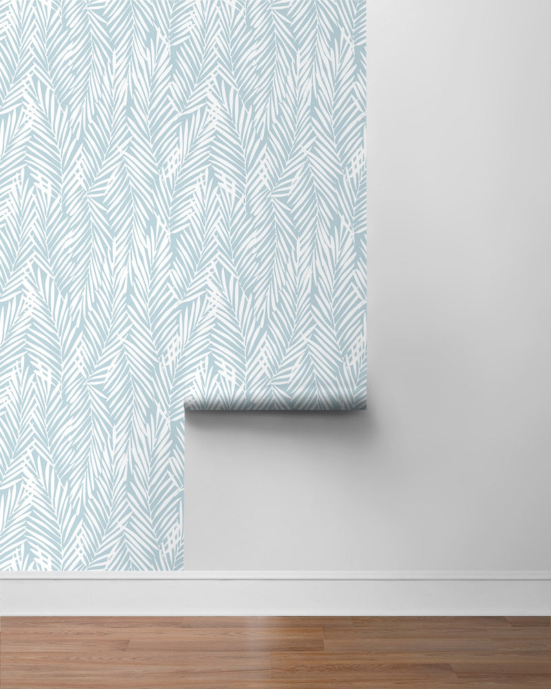 media image for Mod Palm Peel & Stick Wallpaper in Blue Skies 231