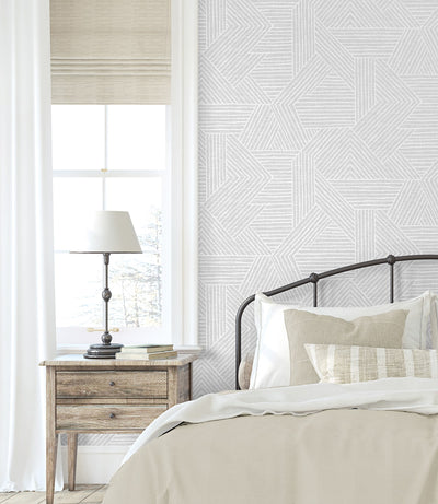 product image for Etched Geometric Peel & Stick Wallpaper in Salt Glaze 68