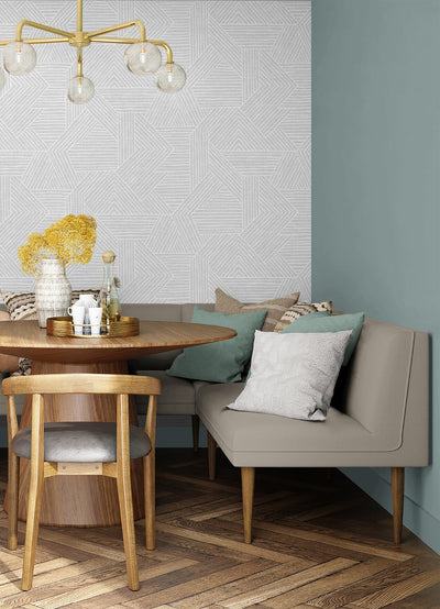 product image for Etched Geometric Peel & Stick Wallpaper in Salt Glaze 72