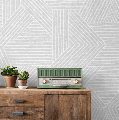 product image for Etched Geometric Peel & Stick Wallpaper in Salt Glaze 35