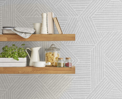 product image for Etched Geometric Peel & Stick Wallpaper in Salt Glaze 59