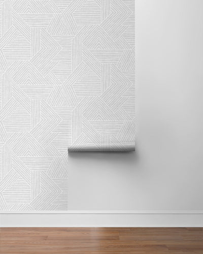 product image for Etched Geometric Peel & Stick Wallpaper in Salt Glaze 98