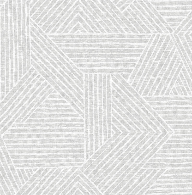 media image for Etched Geometric Peel & Stick Wallpaper in Salt Glaze 288