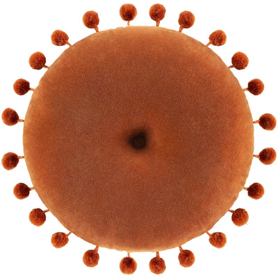 product image for Serengeti SGI-012 Velvet Round Pillow in Burnt Orange by Surya 71