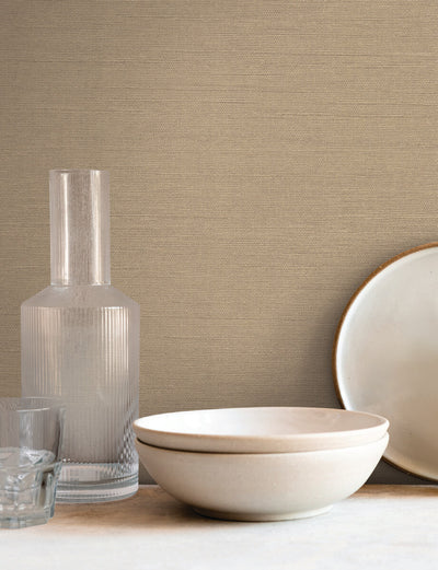 product image for Shimmering Linen Wallpaper in Light Caramel 75
