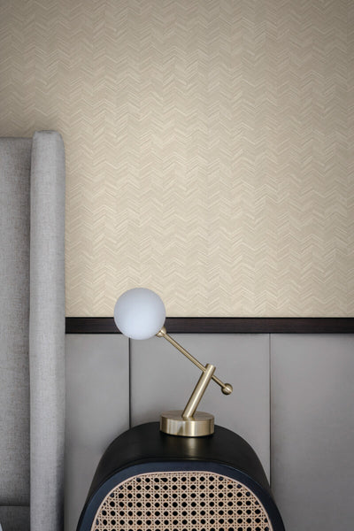 product image for Raised Chevron Wallpaper in Beige 88