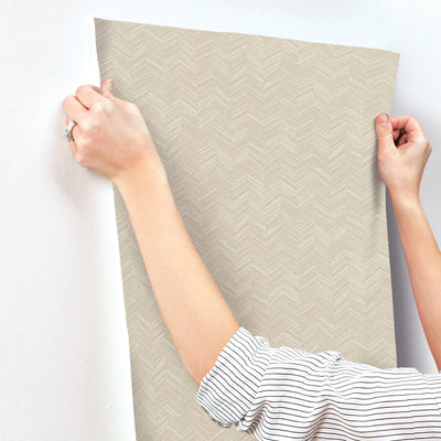 product image for Raised Chevron Wallpaper in Beige 2
