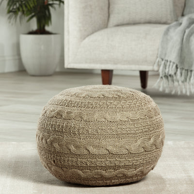 product image for Sitka Etta Taupe & Olive Pouf 3 64