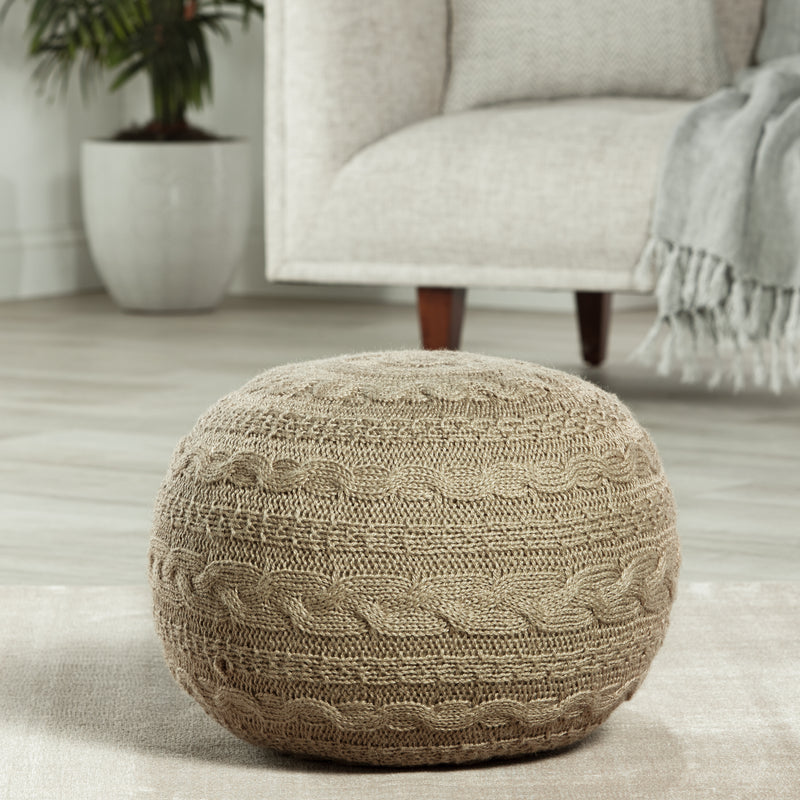 media image for Sitka Etta Taupe & Olive Pouf 3 216
