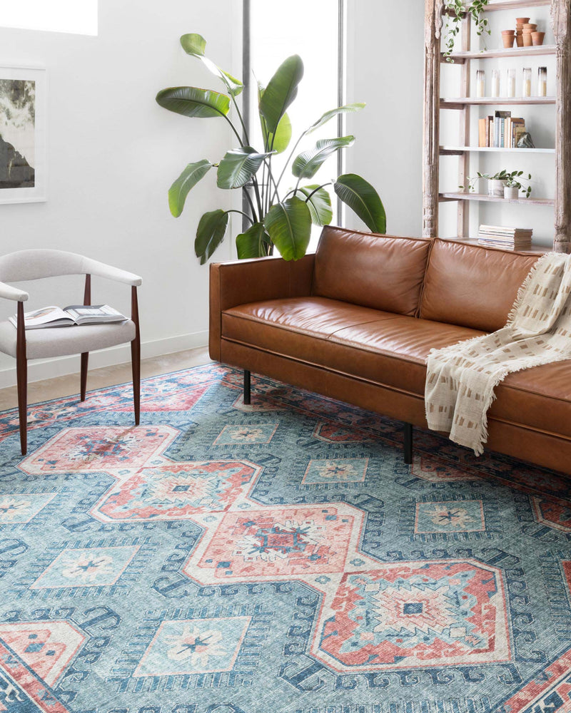 media image for Skye Rug in Turquoise & Terracotta by Loloi 26