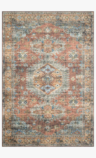 product image for Skye Rug in Terracotta & Sky by Loloi 21