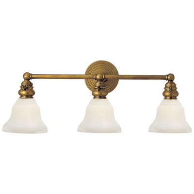 product image for Boston Functional Triple Light with White Glass by Chapman & Myers 29