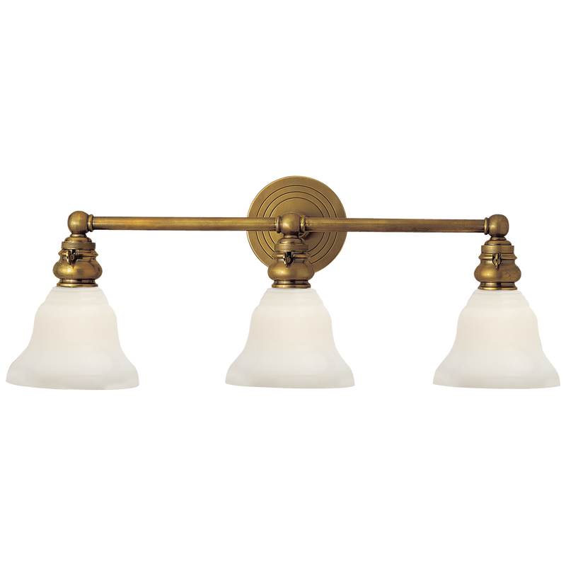 media image for Boston Functional Triple Light with White Glass by Chapman & Myers 28