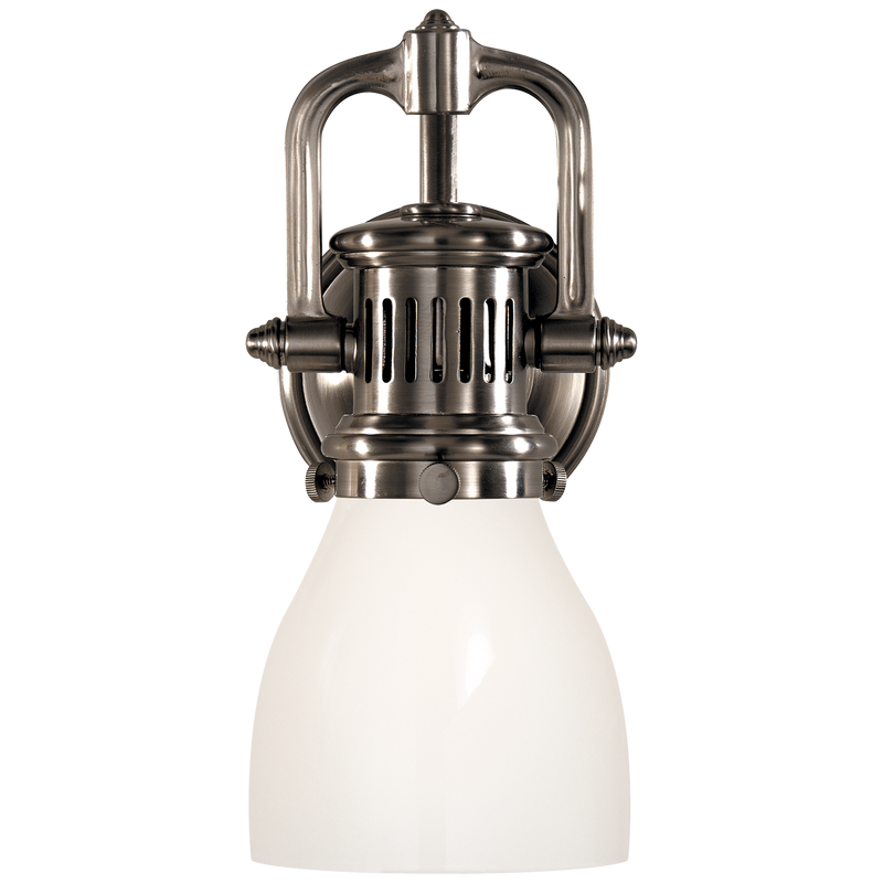 media image for Yoke Suspended Sconce with White Glass by Chapman & Myers 254