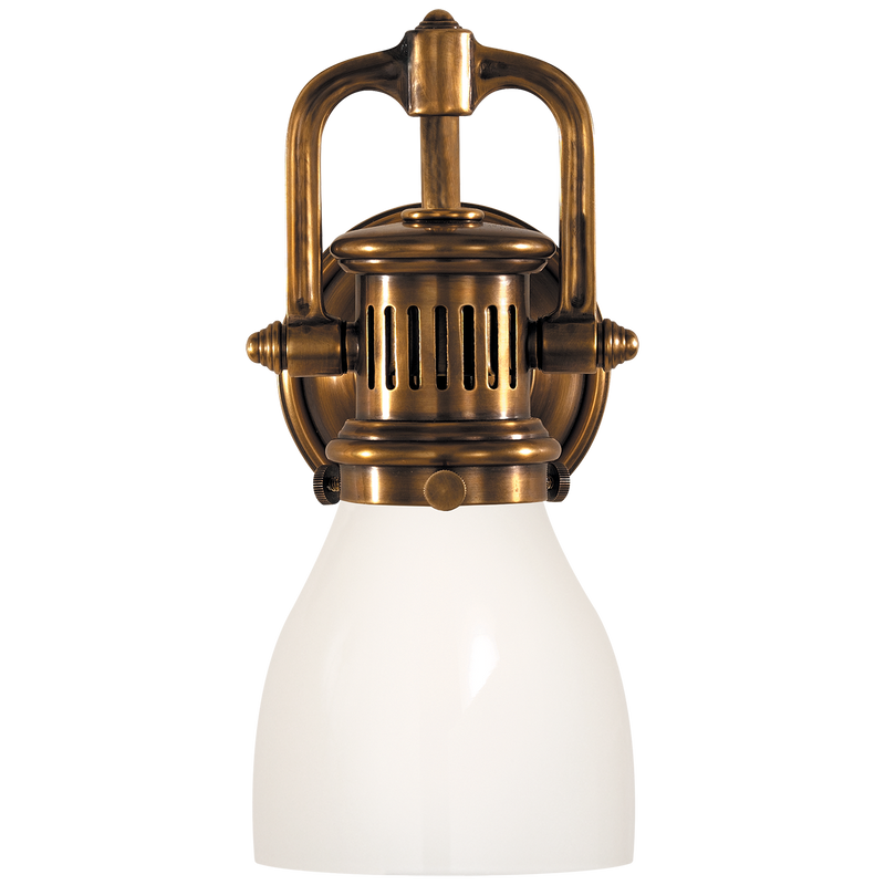 media image for Yoke Suspended Sconce with White Glass by Chapman & Myers 226