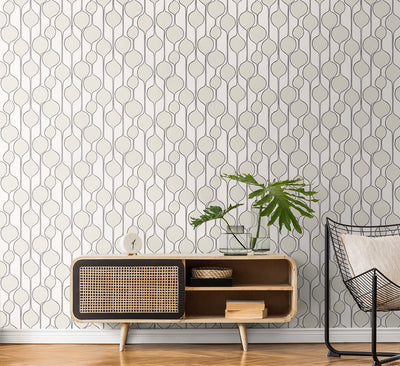 product image for Minimalist Geometric Wallpaper in Marshmallow from the Simple Life Collection by Seabrook Wallcoverings 24