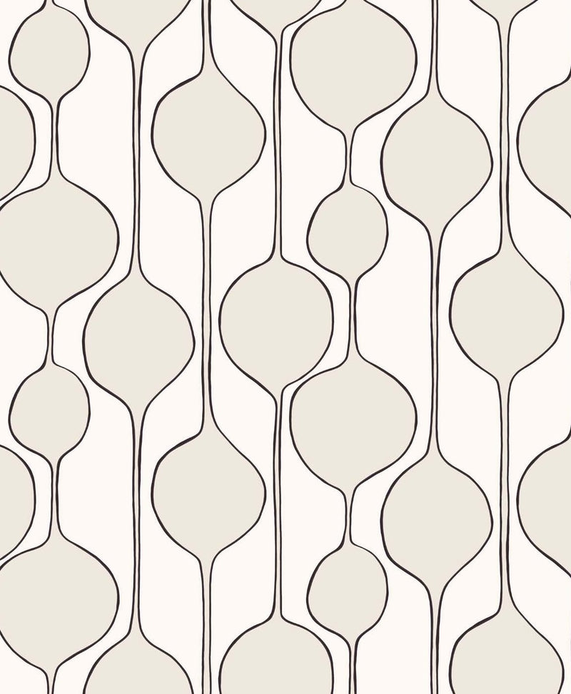 media image for sample minimalist geometric wallpaper in marshmallow from the simple life collection by seabrook wallcoverings 1 296