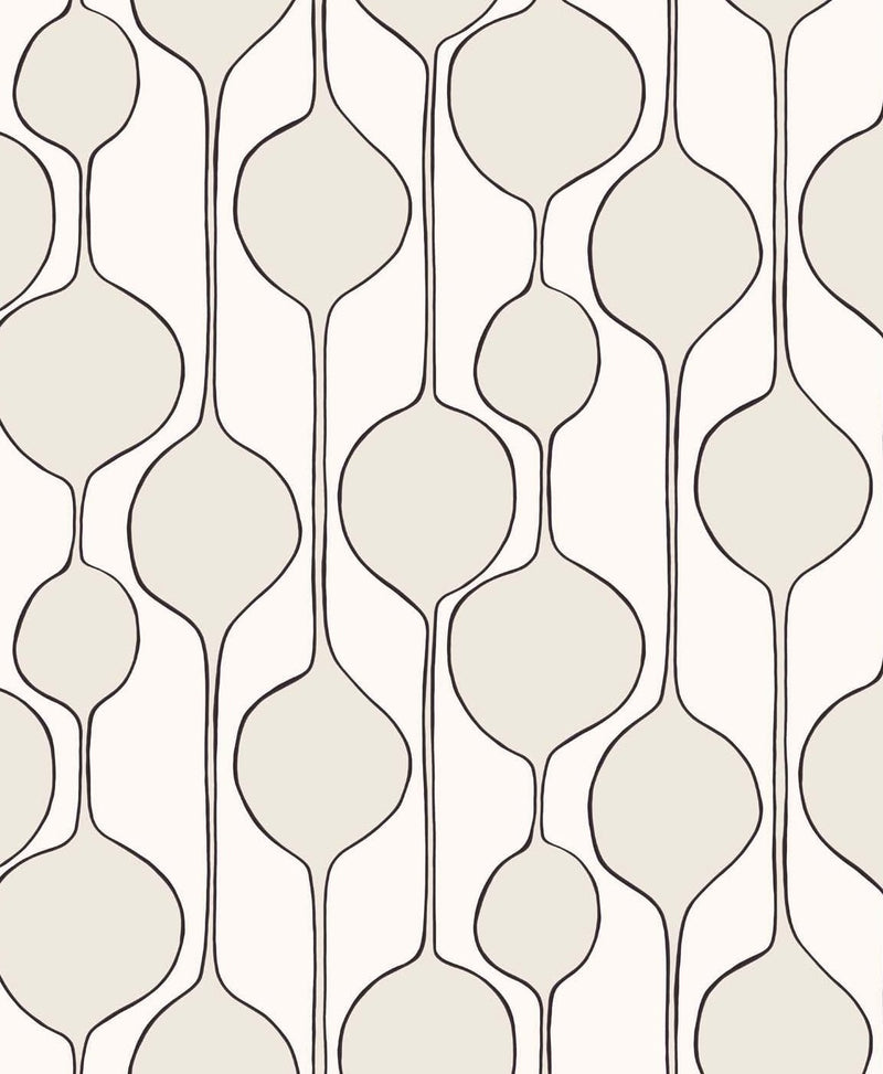 media image for Minimalist Geometric Wallpaper in Marshmallow from the Simple Life Collection by Seabrook Wallcoverings 241