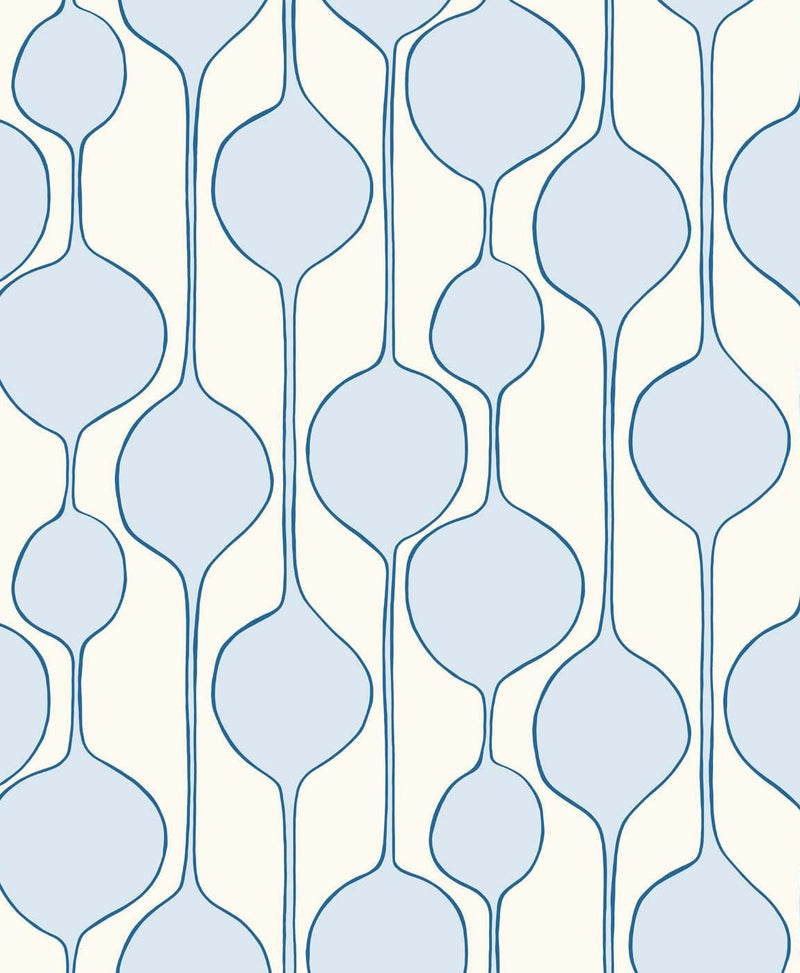 media image for Minimalist Geometric Wallpaper in Baby Blue from the Simple Life Collection by Seabrook Wallcoverings 238