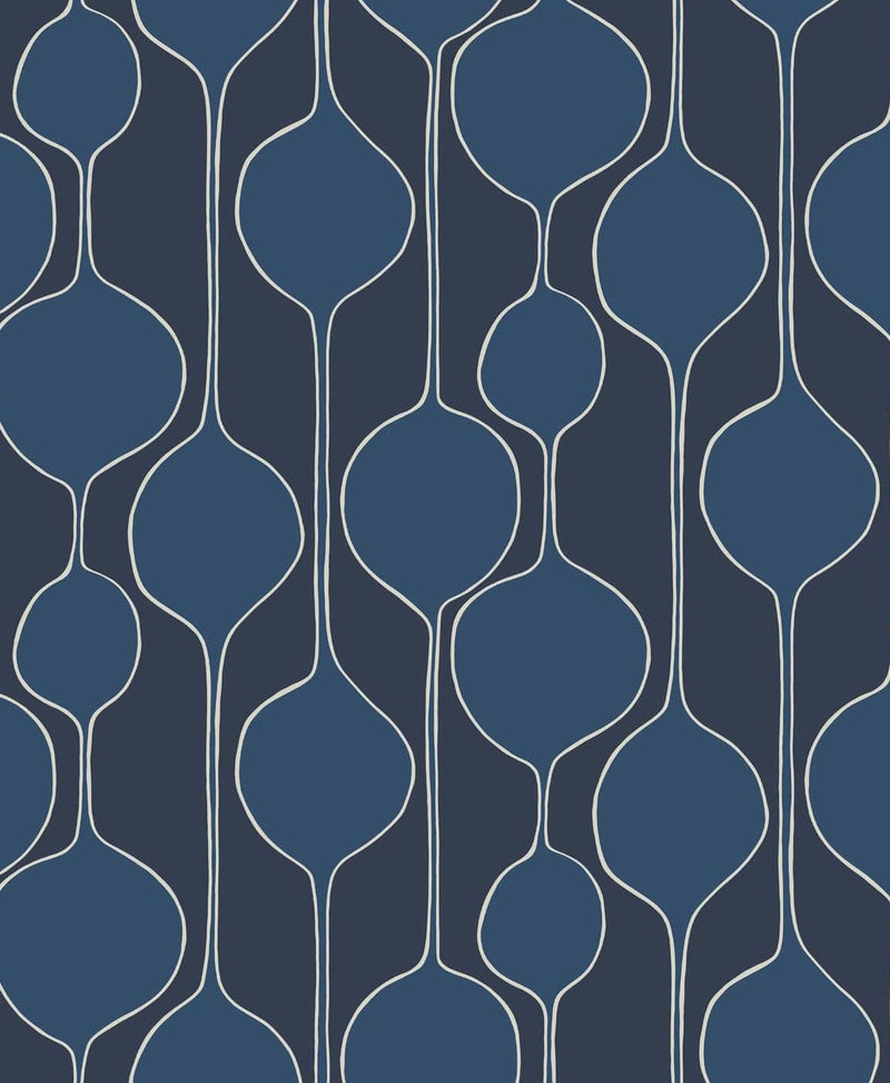 media image for sample minimalist geometric wallpaper in celtic blue from the simple life collection by seabrook wallcoverings 1 266